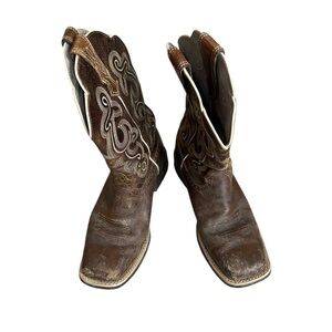 Ariat Women’s Quickdraw Badlands square toe Boots Size 7B boxAO